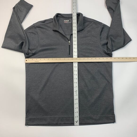 Bolle Sweatshirt Mens M Medium Charcoal Quarter Zip Golf Performance Pullover - Picture 6 of 13